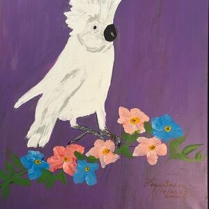 White Cockatoo Art Print